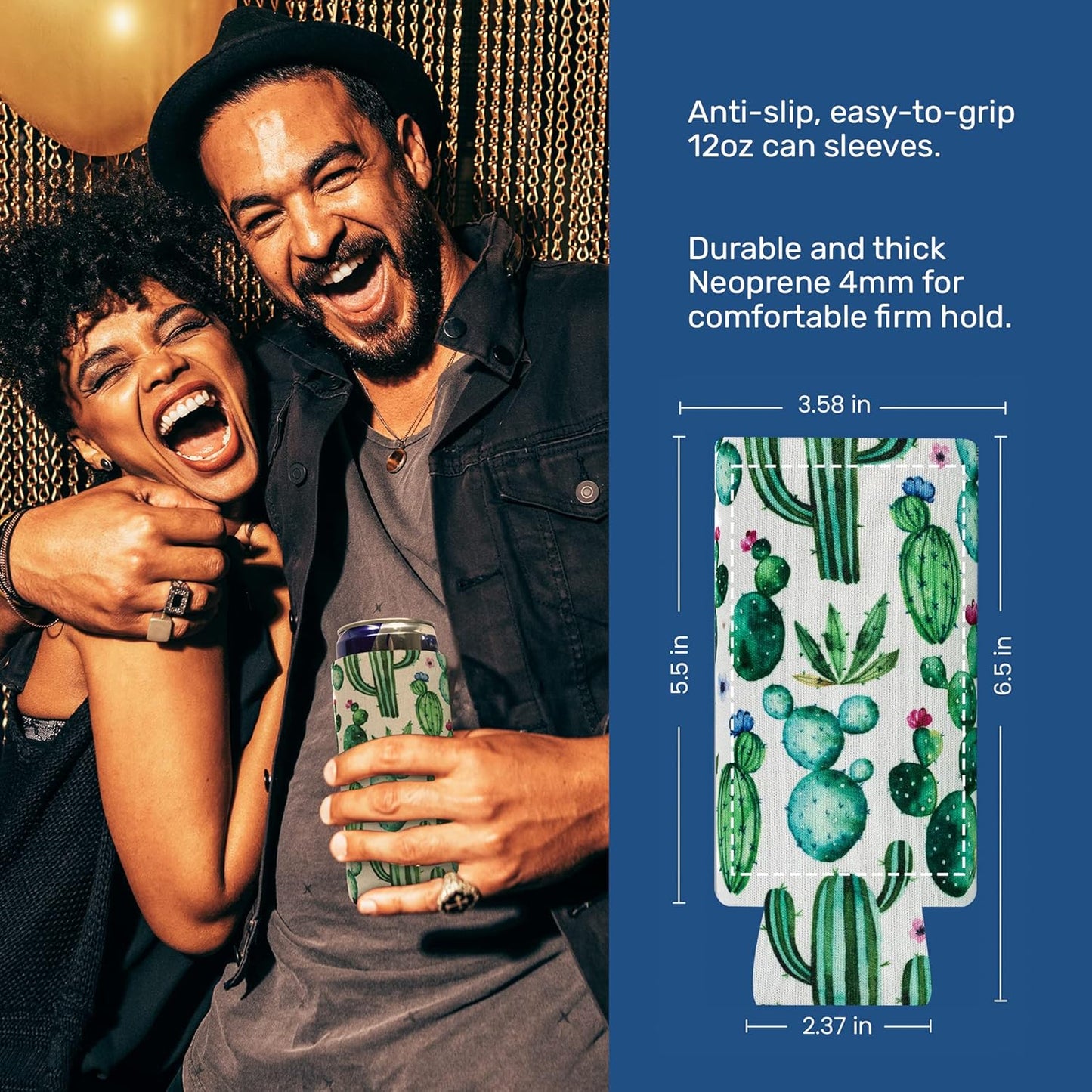 Funda magnética enfriar latas 12oz neopreno 0.157pulg