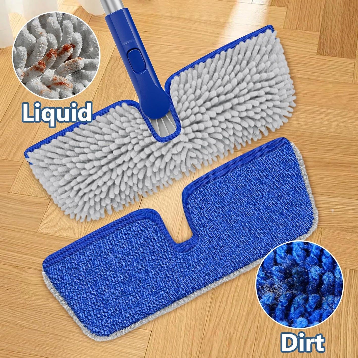 Almohadillas microfibra doble cara para mopa polvo cocina baño
