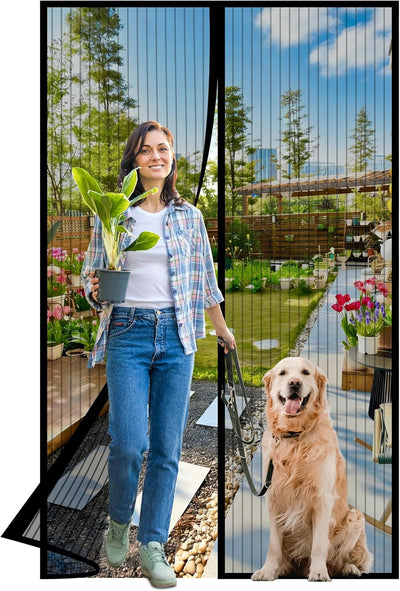 Pantalla magnética puerta 38x83pulg retráctil para mascotas y niños