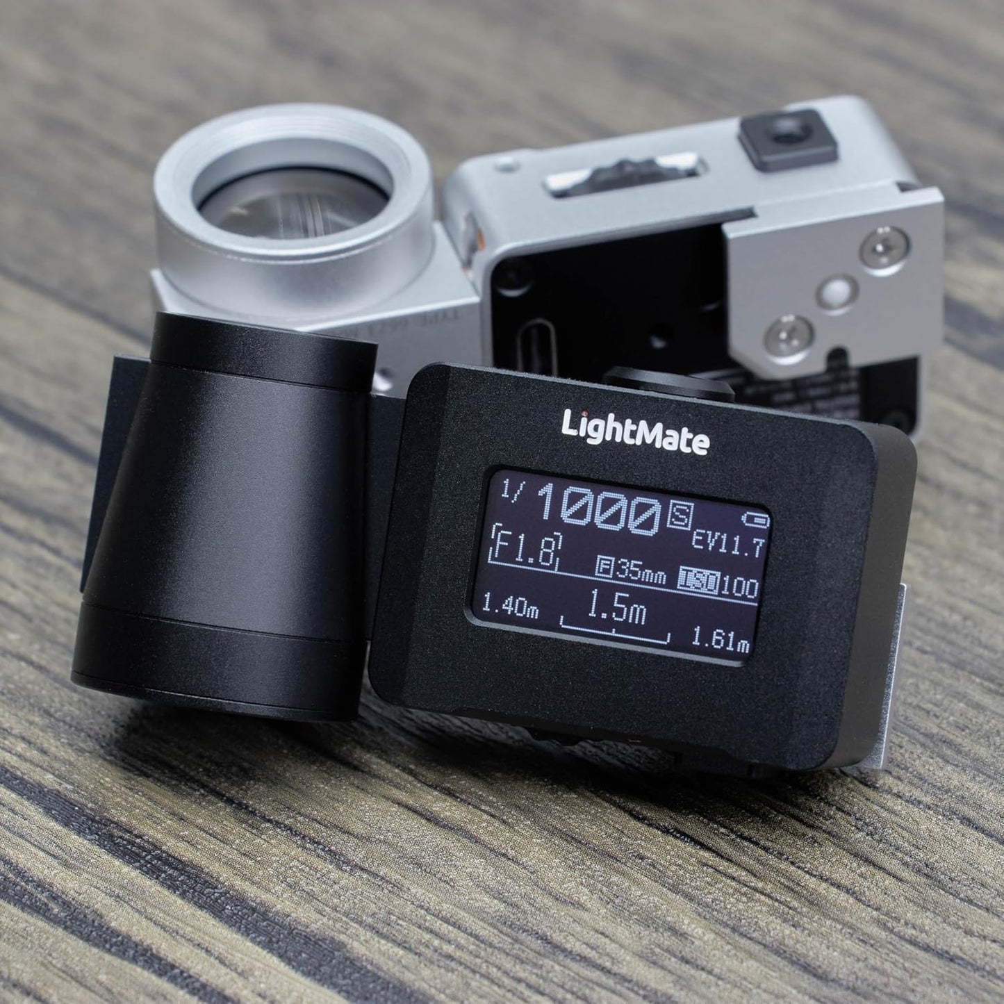 Medidor luz fotográfico visor retro 0.96pulg OLED negro