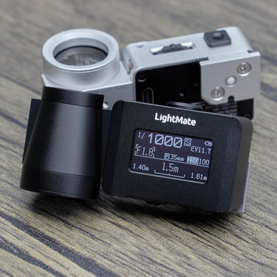 Medidor luz fotográfico visor retro 0.96pulg OLED negro