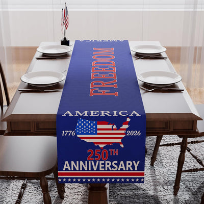 Camino de mesa patriótico Estados Unidos 250 aniversario 1776-2026