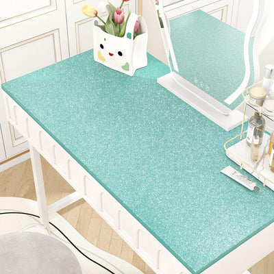 Papel tapiz purpurina verde dormitorio niña 15.7x118pulg