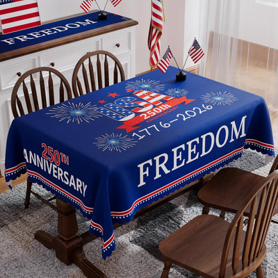 Mantel rectangular 250 aniversario Estados Unidos 60 x 84 pulgadas