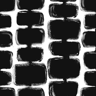 Papel tapiz adhesivo geométrico blanco y negro 17.3x197pulg