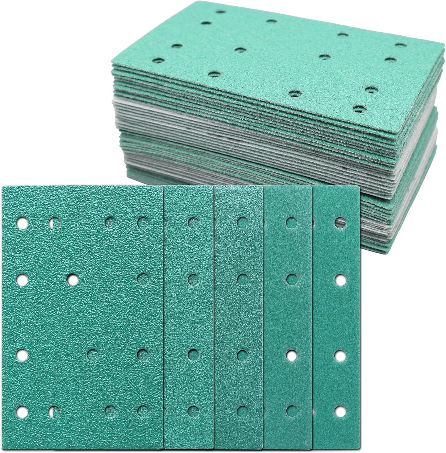 Hojas lija 3x5pulg surtido grano 60-220 50uds para madera y yeso