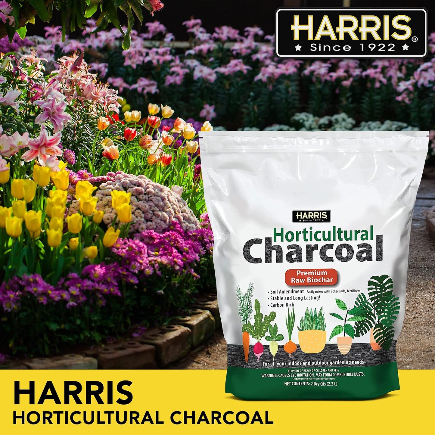 Carbón hortícola biocarbón premium 2qt para plantas