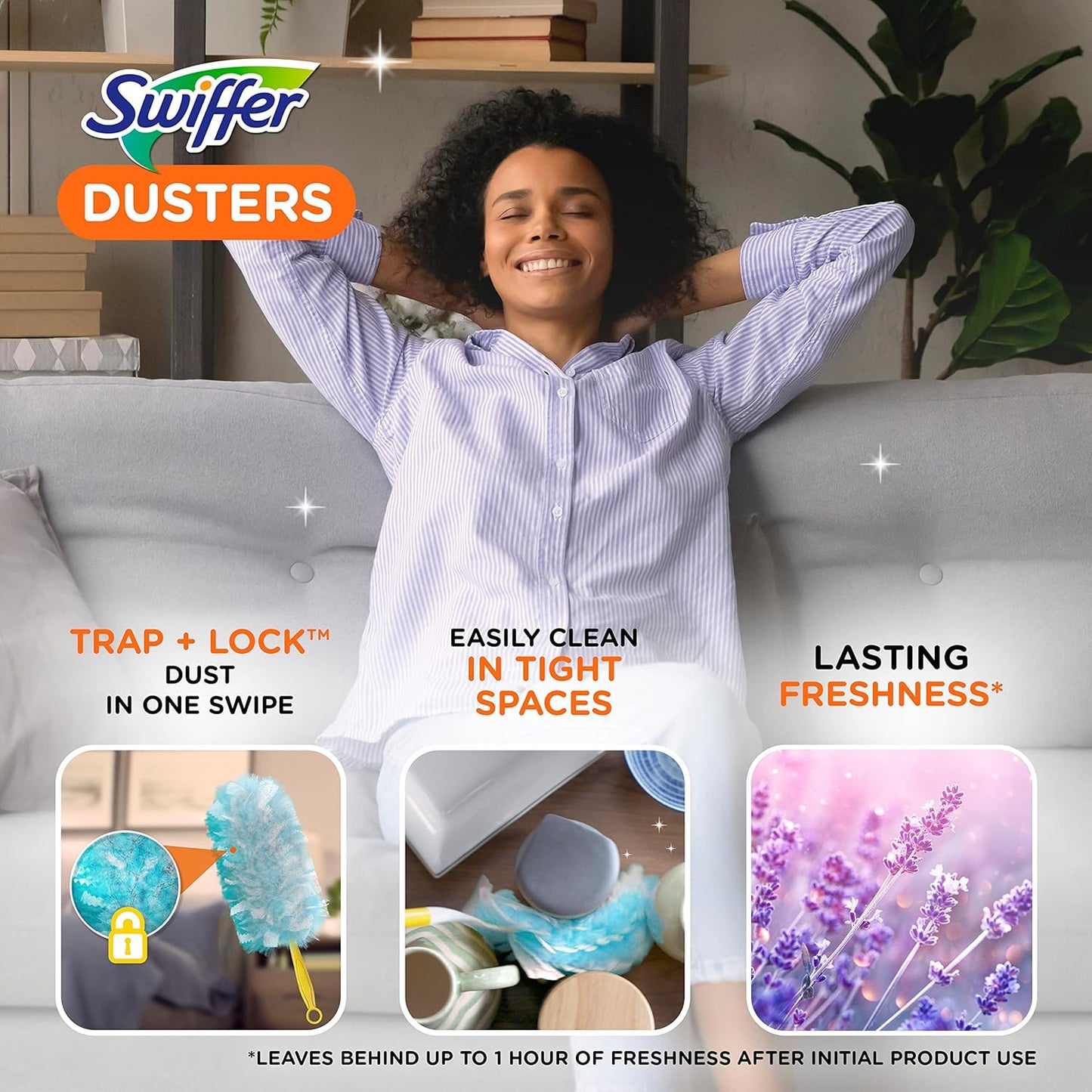 Dusters plumero multisuperficie aroma lavanda 10uds