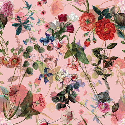 Papel tapiz floral autoadhesivo colorido para gabinetes