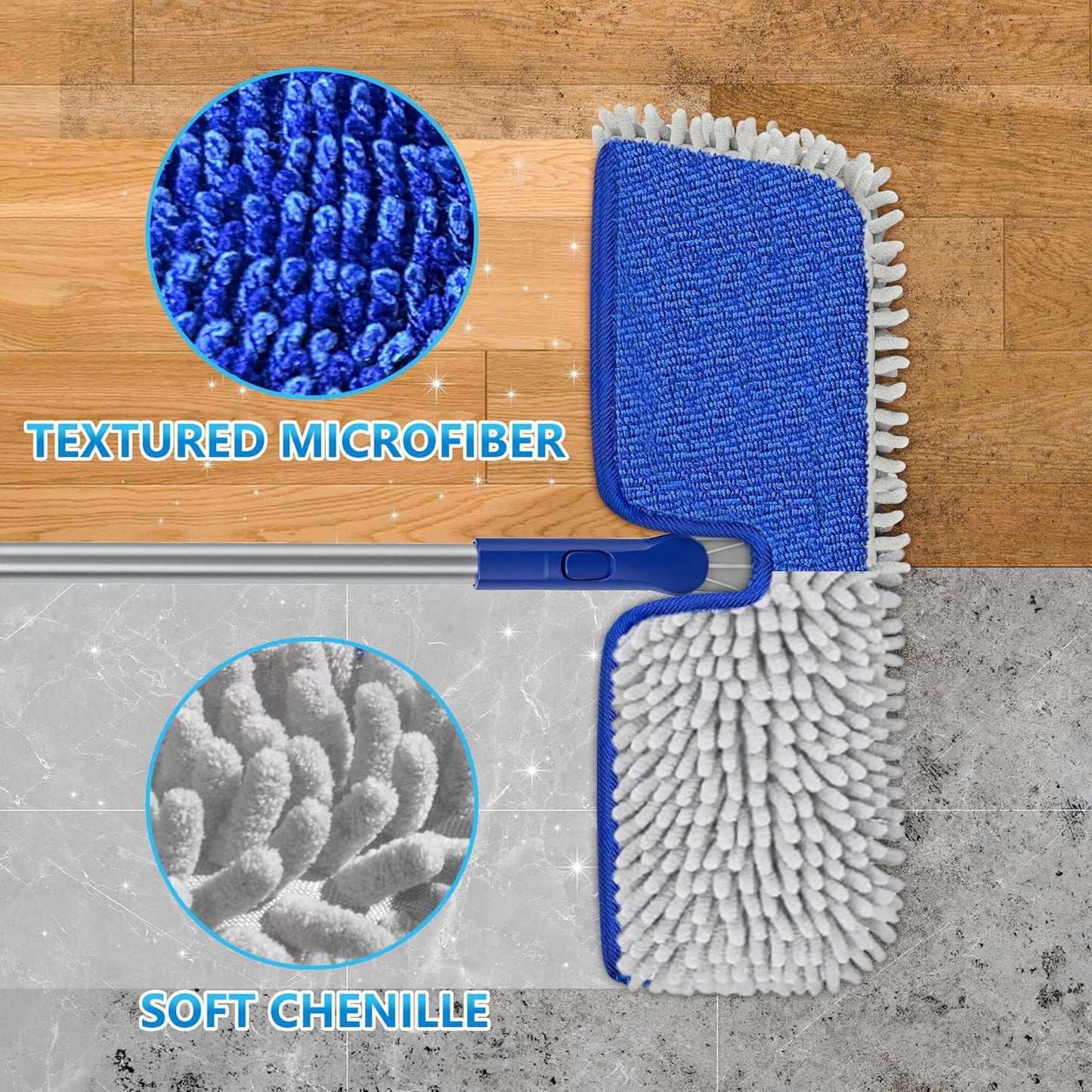 Almohadillas microfibra doble cara para mopa polvo cocina baño