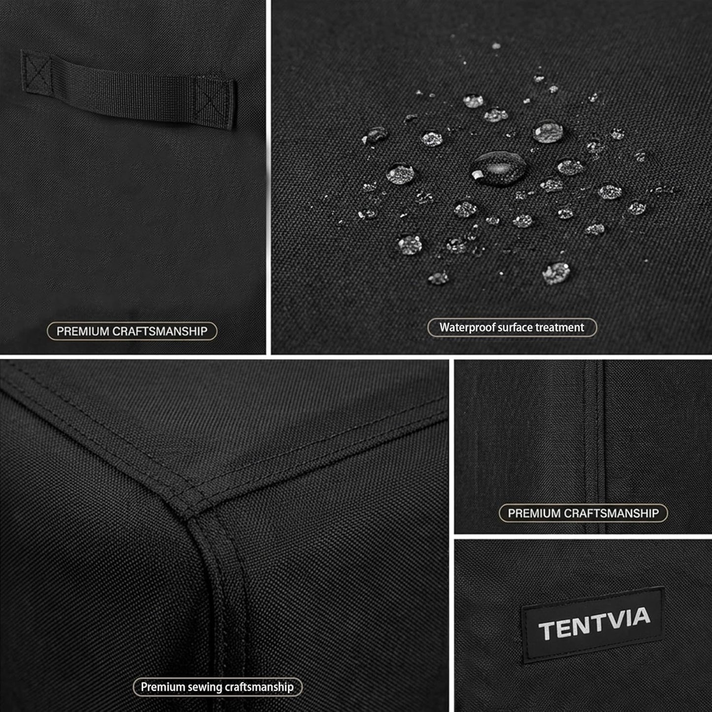 Funda lavadora tela Oxford 600D negra impermeable con asas