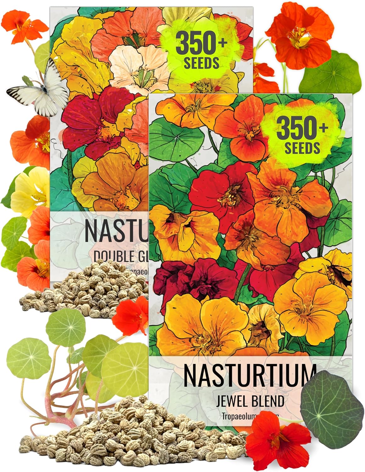 Semillas capuchina flores comestibles atraen polinizadores