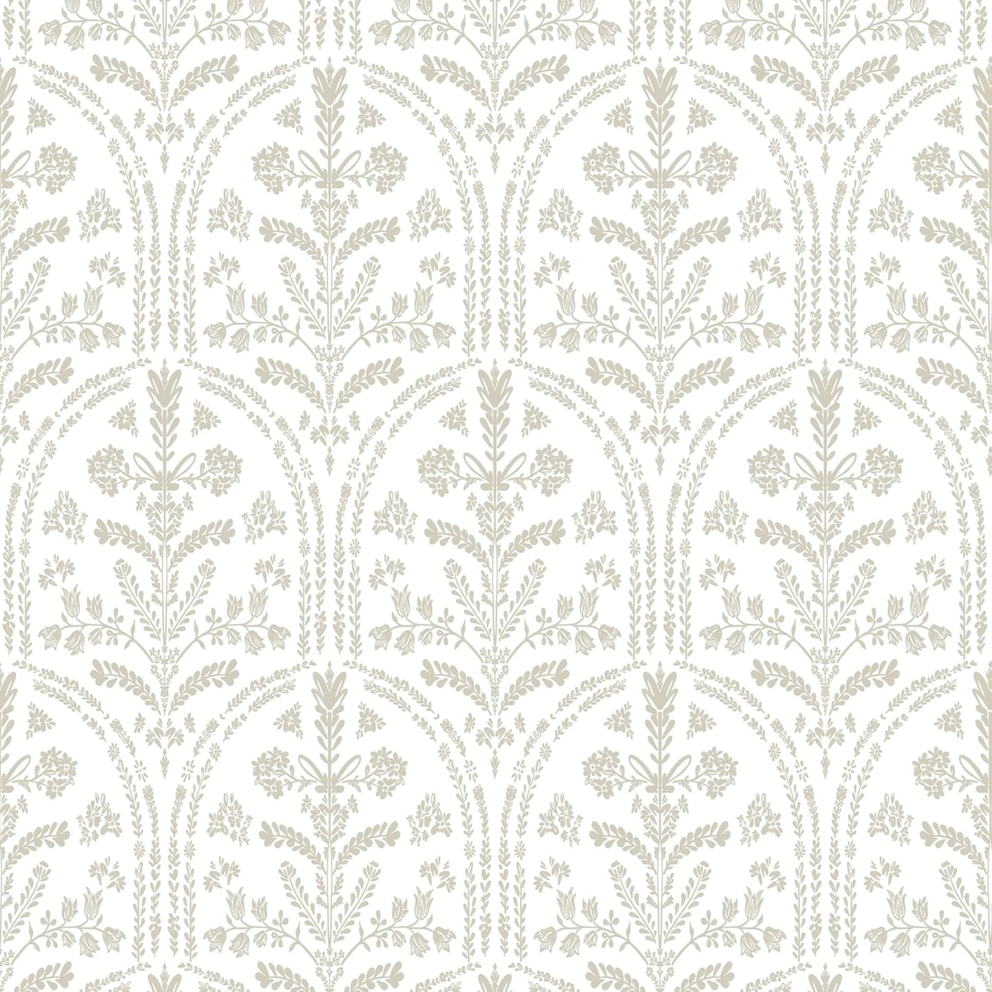 Papel tapiz autoadhesivo bohemio beige florales baño dormitorio