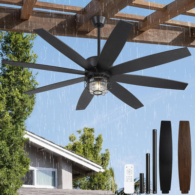 Ventilador techo exterior 65pulg IP65 con luces y control remoto