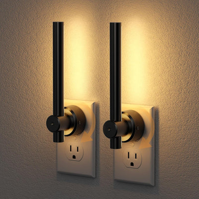 Luz nocturna LED enchufable con sensor de atardecer dormitorio
