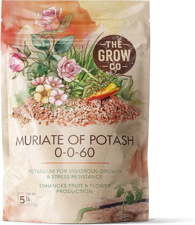 Abono potasa muriata 0-0-60 para plantas césped arbustos