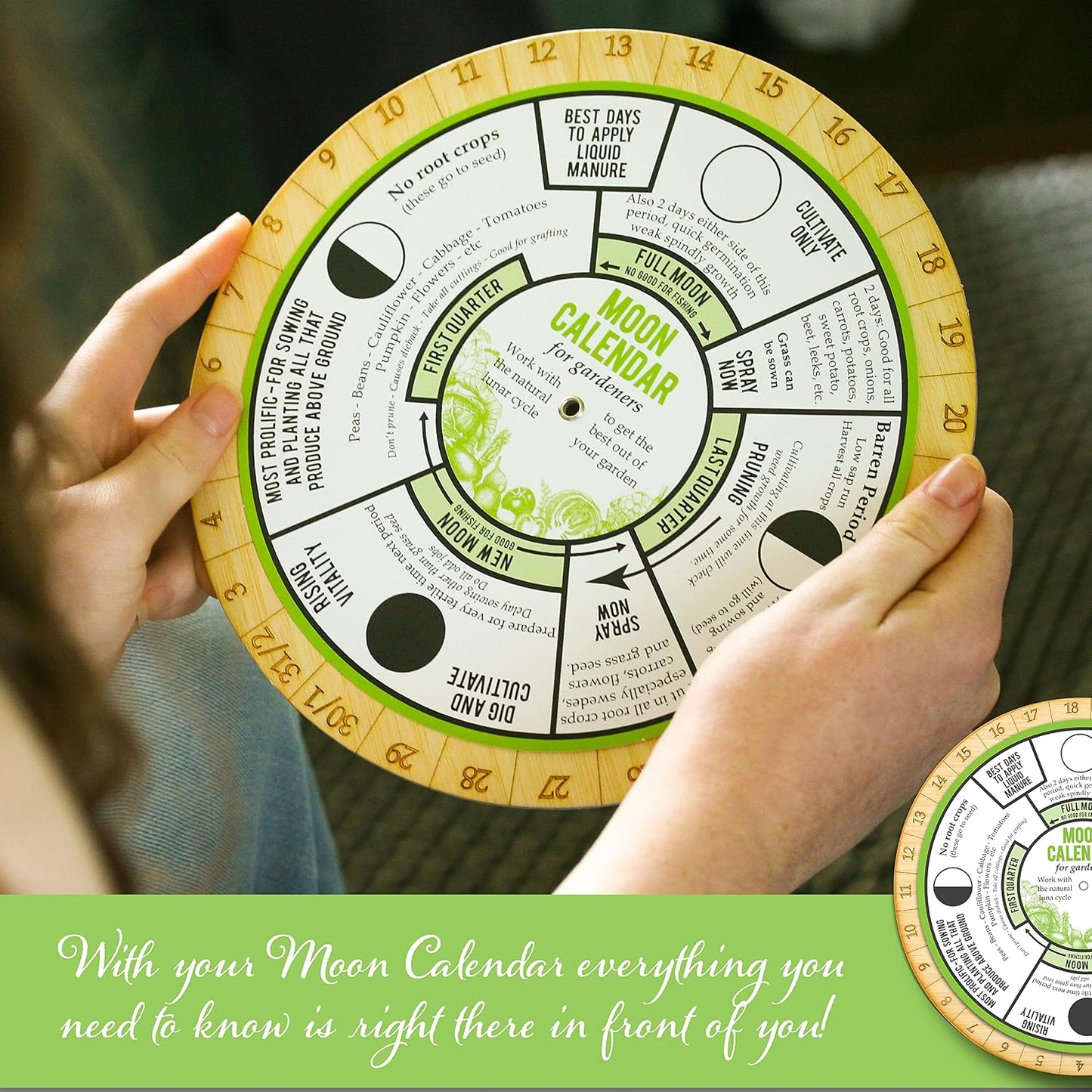 Calendario lunar para jardineros biodinámicos y agricultores