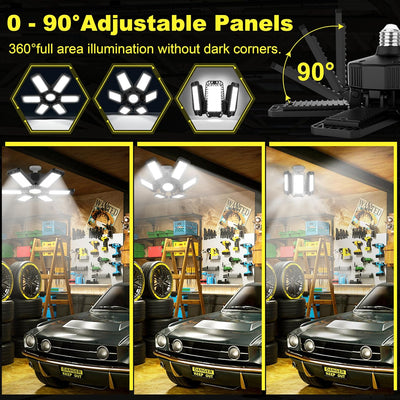 4 Luces LED Garaje E26/E27 6500K