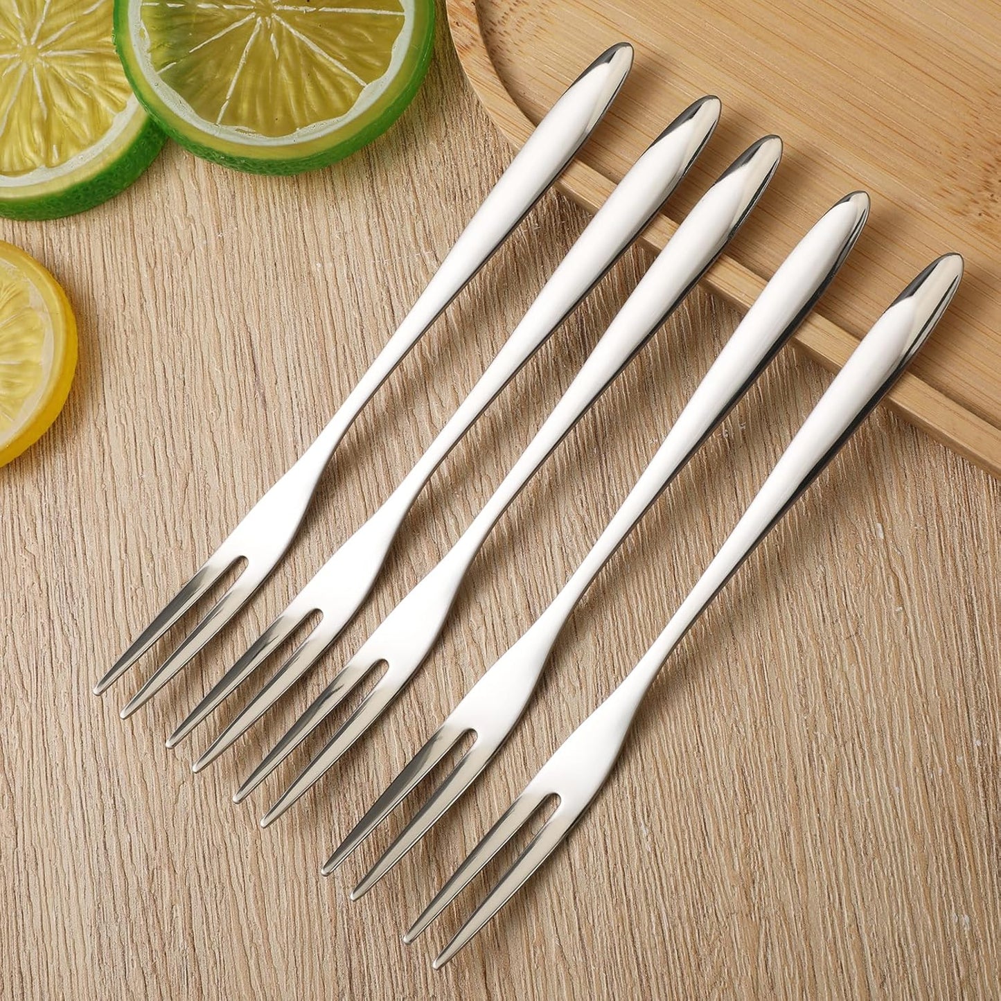 12 Tenedores Acero Inox 5pulg Postre Ostras Vajilla
