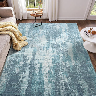 Alfombra gris moderna abstracta 3x5pulg antideslizante lavable