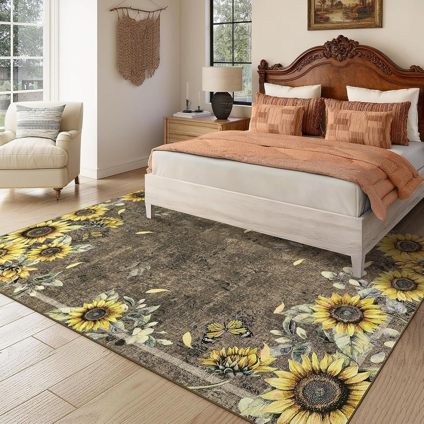 Alfombras lavables 9x12ft antideslizantes sala dormitorio