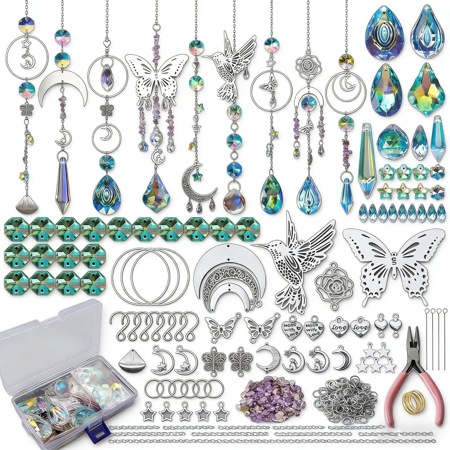 Kit 400 piezas atrapasoles cristal decoración jardín y hogar