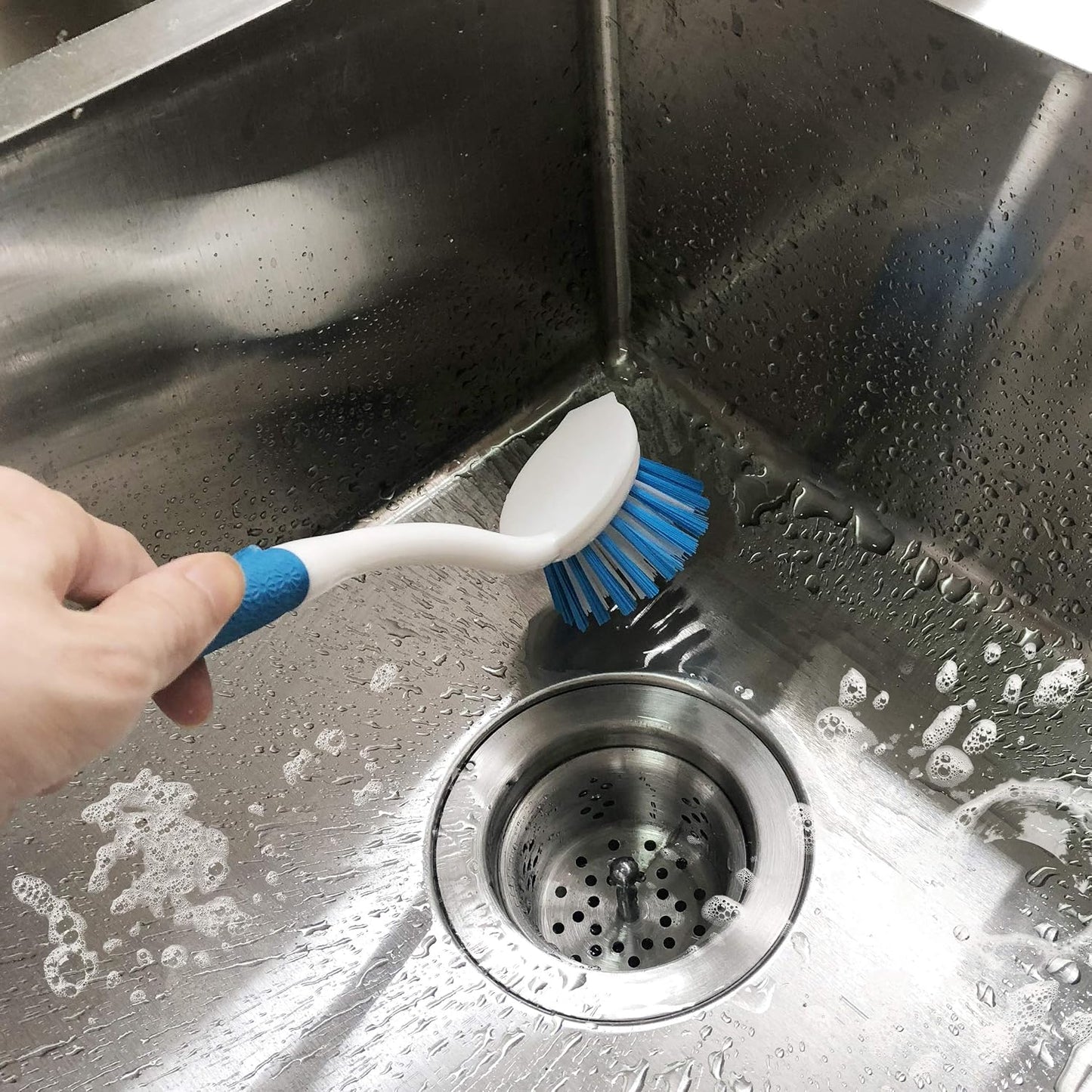 Cepillo para platos cocina fregadero baño mango largo