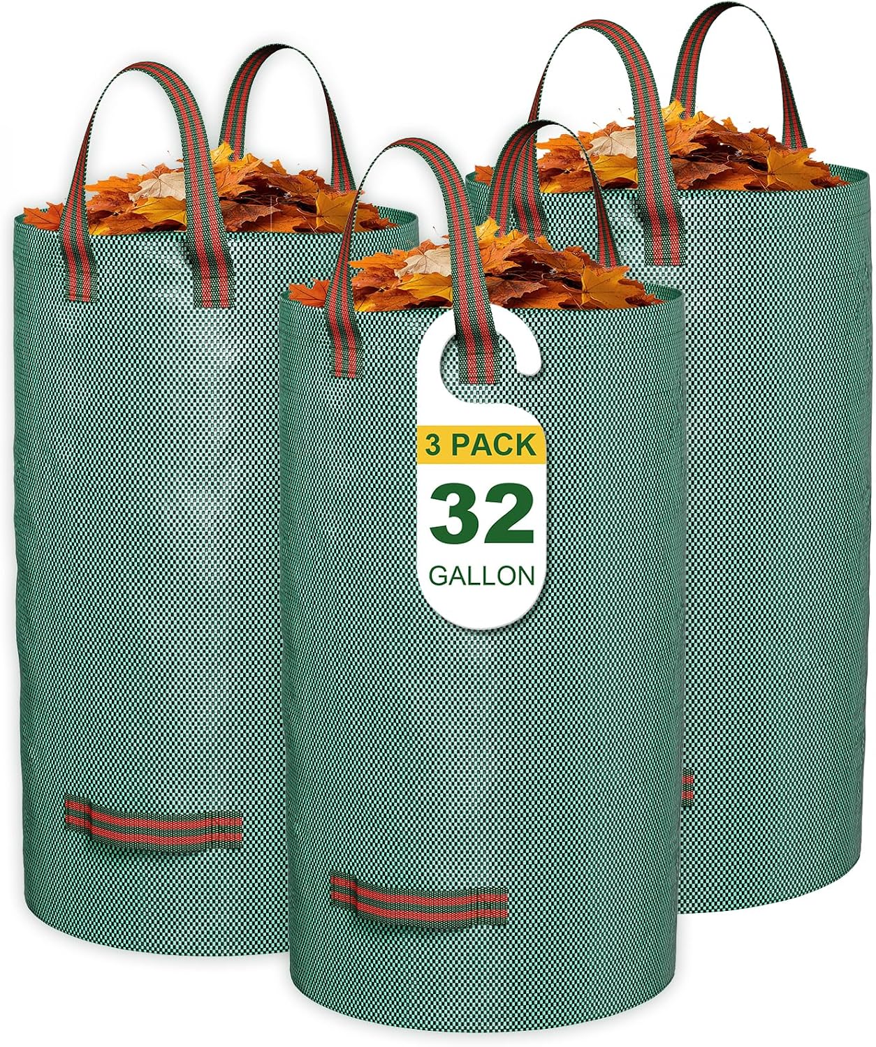Bolsa residuos jardín reutilizable 32gal 4asas reforzadas