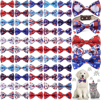 60 Pzas Collar Patriótico Perro Bandera EE.UU.