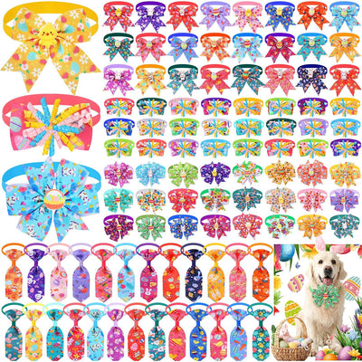 100 Corbatines Pascua Perro Ajustable Pajarita Conejito