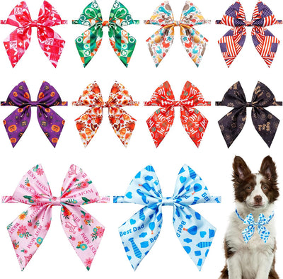 10 Pajaritas perros XL ajustables patrón alpaca fiesta