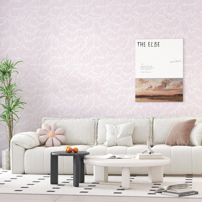 Papel tapiz rayas rosadas bohemio 17.3x197pulg autoadhesivo