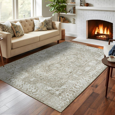 Alfombras lavables 5x7ft antideslizante sala dormitorio vintage