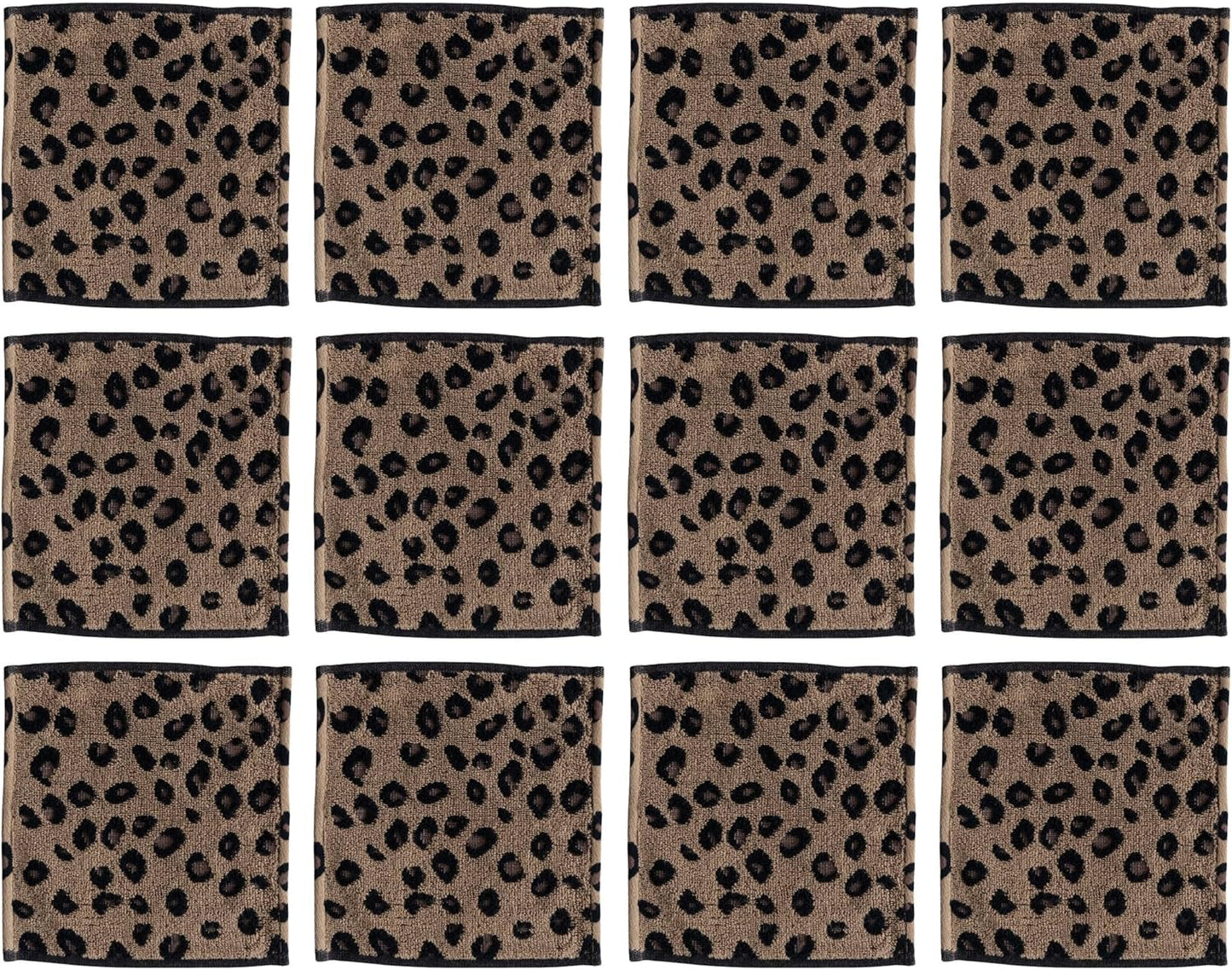 Toalla baño algodón terciopelo estampado leopardo