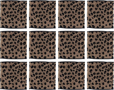 Toalla baño algodón terciopelo estampado leopardo