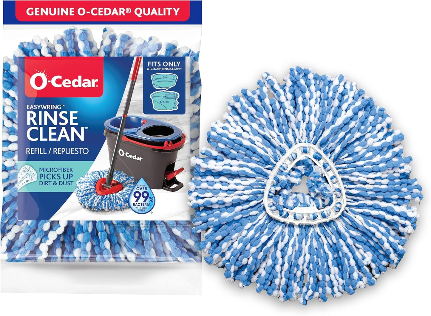 Recambio microfibra trapeador giratorio color azul