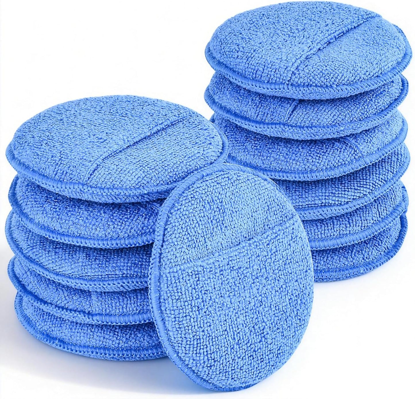 12 Pzas Almohadillas Microfibra Aplicador Cera