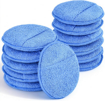 12 Pzas Almohadillas Microfibra Aplicador Cera