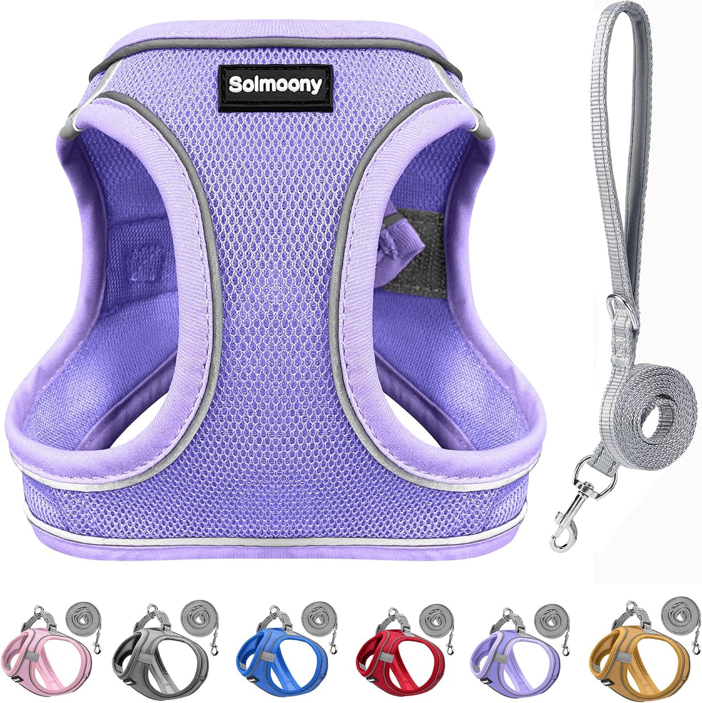 Arnés reflectante para cachorros y gatos XXXS morado