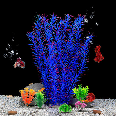 Juego plantas acuario 21pulg decorativas realistas
