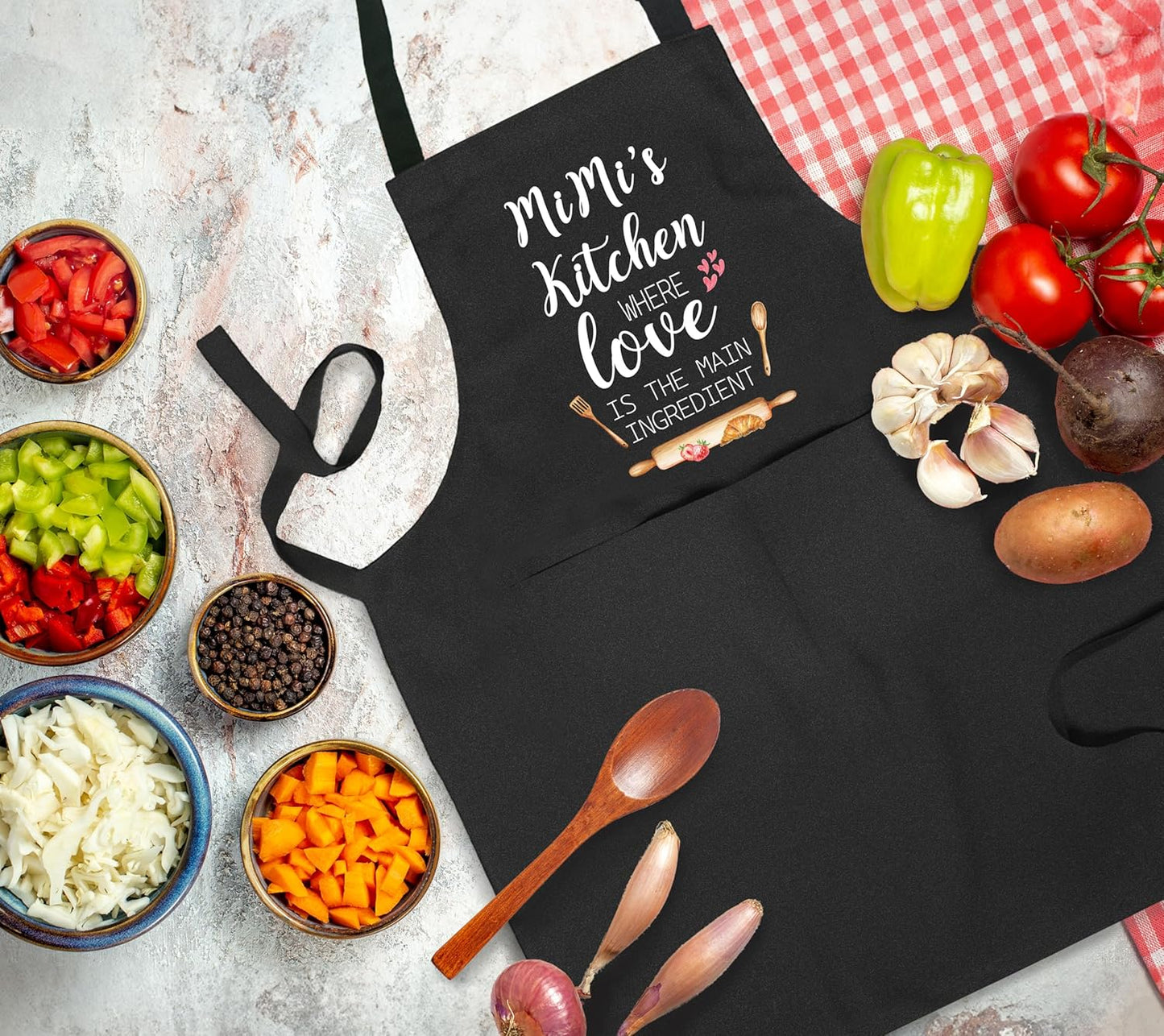 Delantal ajustable con bolsillos Mimi's Kitchen