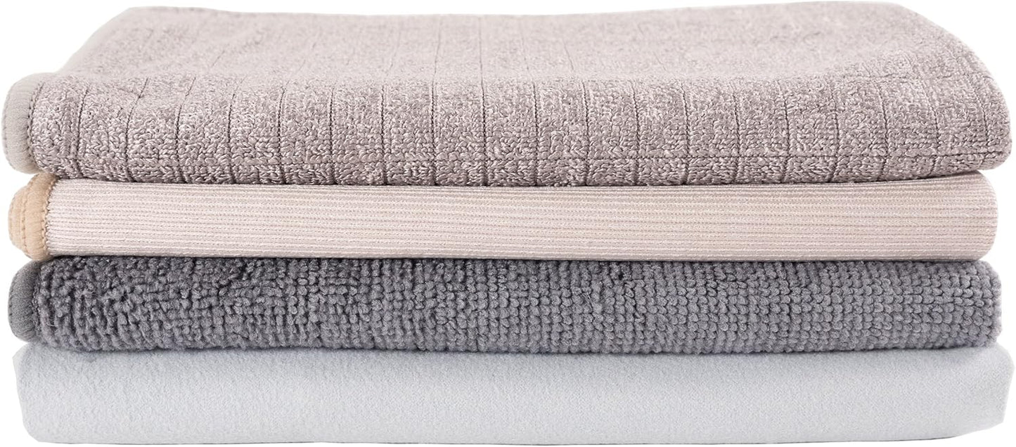 Paquete 4 paños microfibra texturizado 15x18pulg