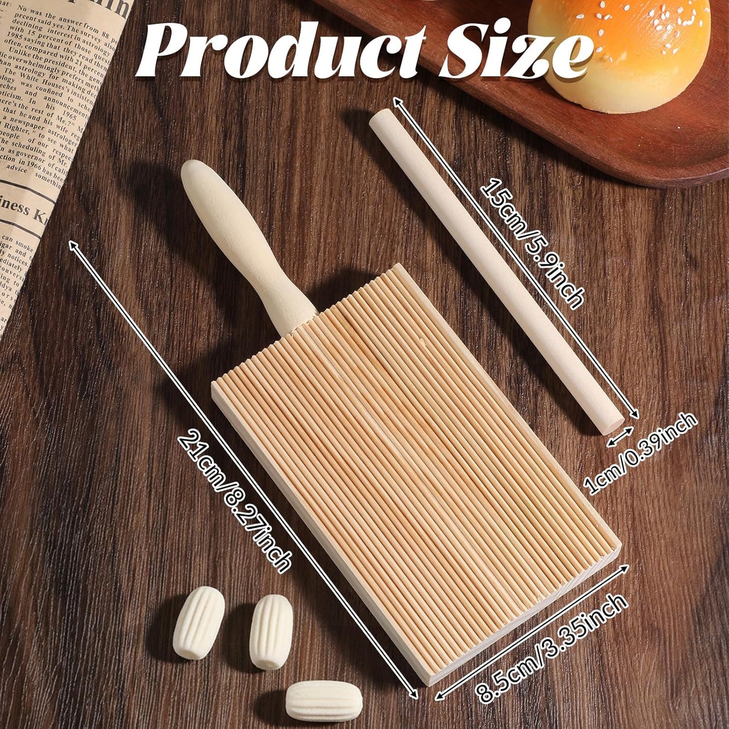 Tablas y ravioles de madera para hacer pasta casera