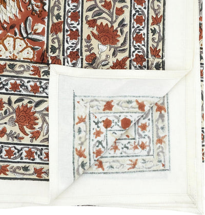 Mantel floral algodón 70x70pulg