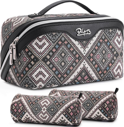 Set 3 Bolsas Maquillaje Viaje Organizadora Cosméticos Sintética