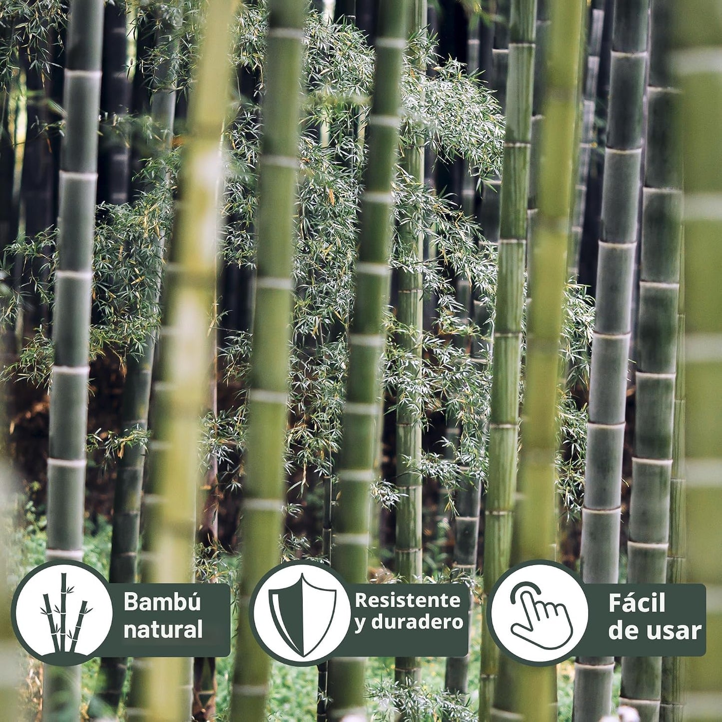 50 Pzas Estacas Bambú 18pulg para Plantas Jardín
