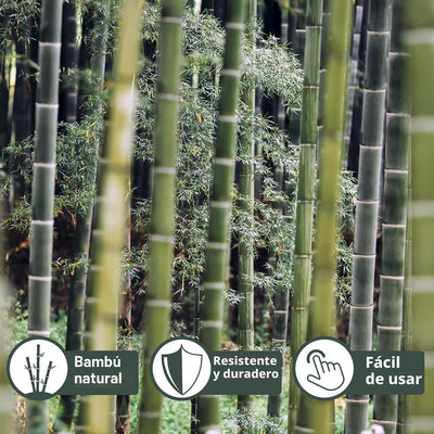 50 Pzas Estacas Bambú 18pulg para Plantas Jardín