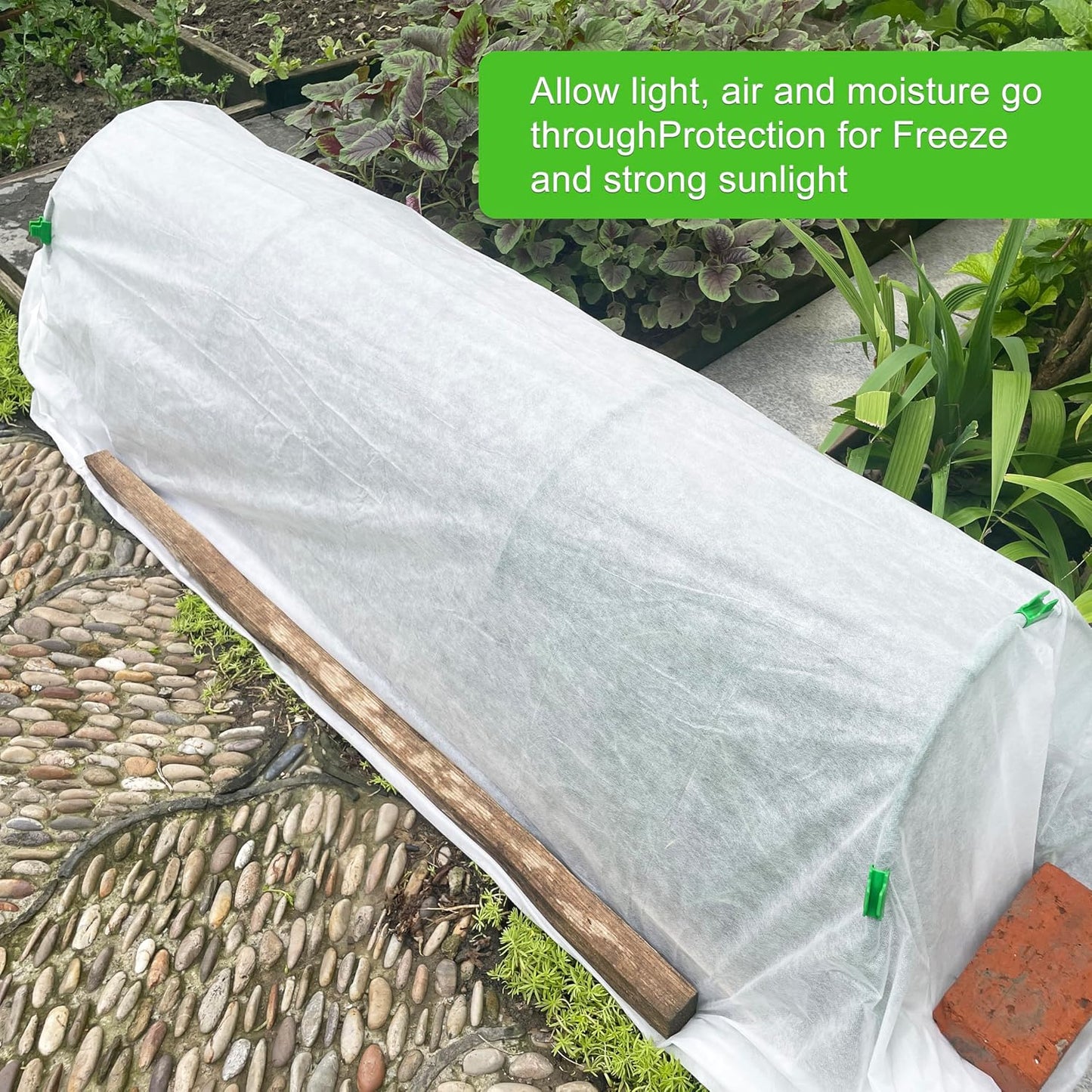 Manta contra heladas para plantas 8x40pulg color blanco