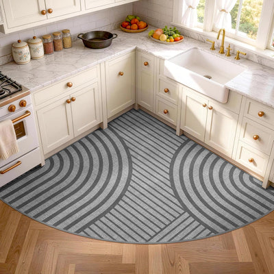 Alfombra cocina antideslizante para fregadero 55pulg gris