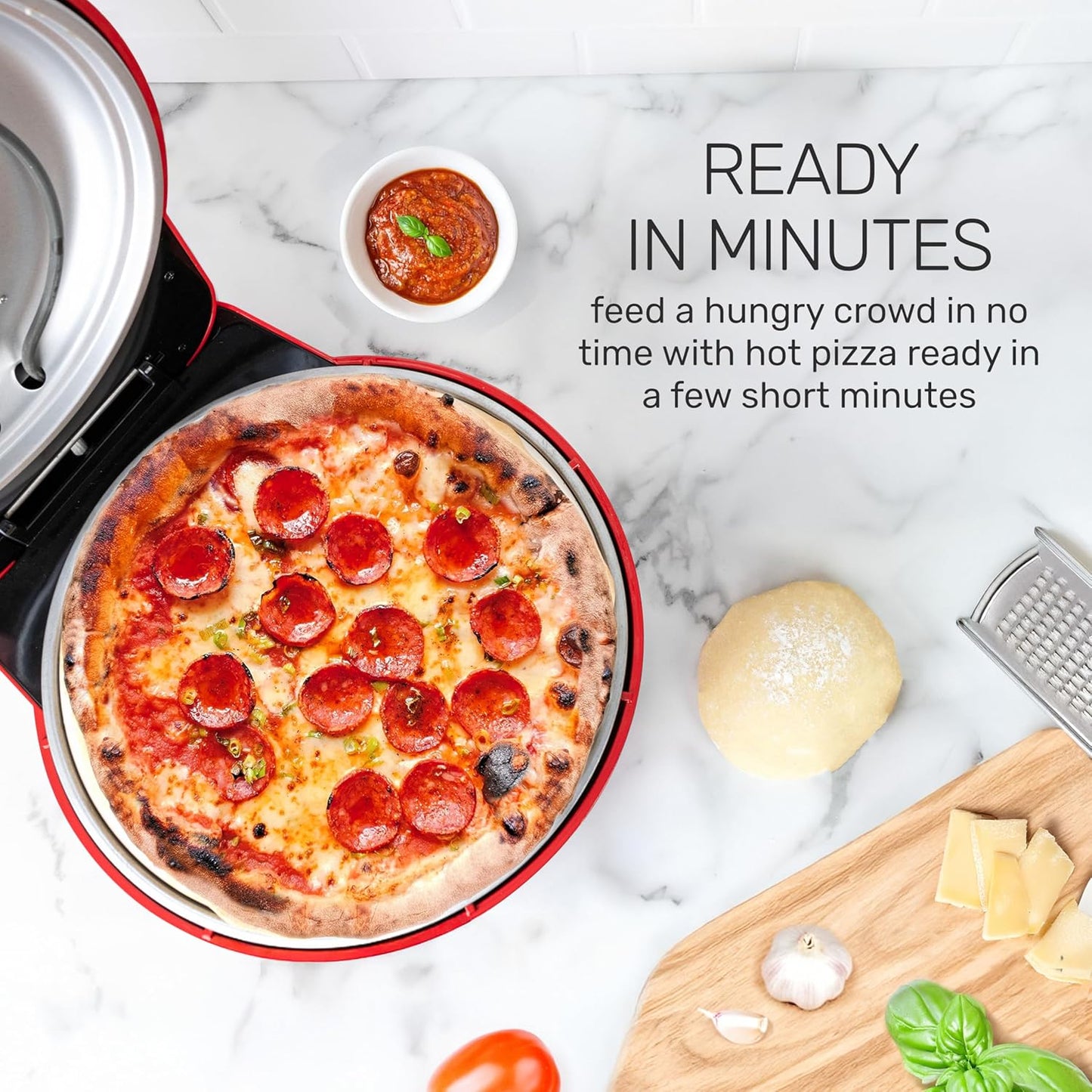 Máquina pizza piedra cerámica horno estilo leña 750°F